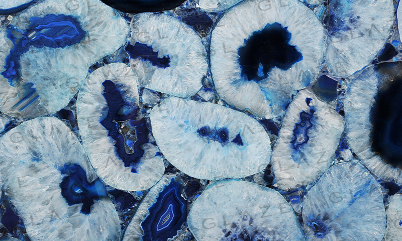 Precious Stone AGATE Blue Light
