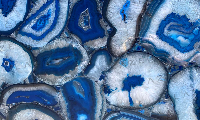 Precious Stone AGATE Blue Dark