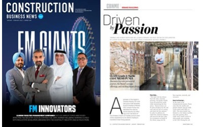 Driven by Passion : Umesh Punia, CEO of GLAZE, Interview with Construction Business News Middle East - Jan / Feb 2022